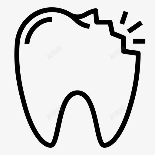 断牙裂纹牙科svg_新图网 https://ixintu.com 断牙 裂纹 牙科 牙医 医托 医学