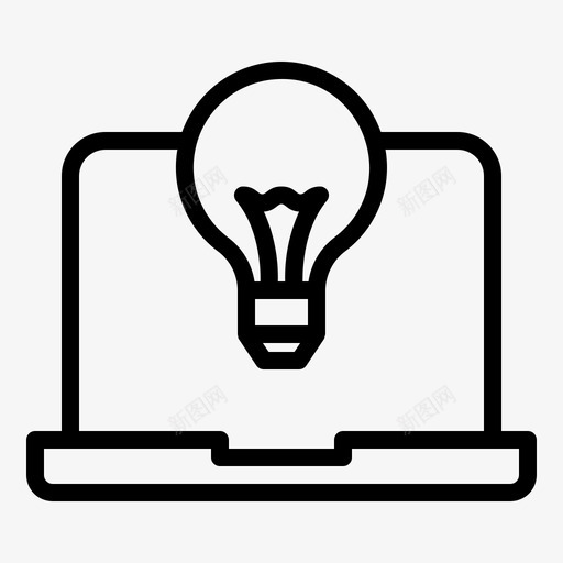 创意台灯笔记本电脑svg_新图网 https://ixintu.com 创意 台灯 笔记本 电脑 思考 金融