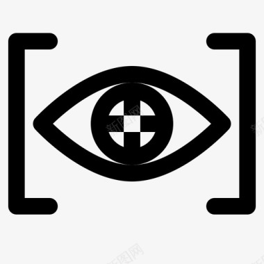 眼睛扫描仪网络安全加密图标