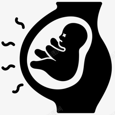 流产妊娠婴儿影响图标