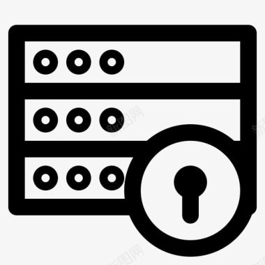 服务器安全网络安全数据保护图标