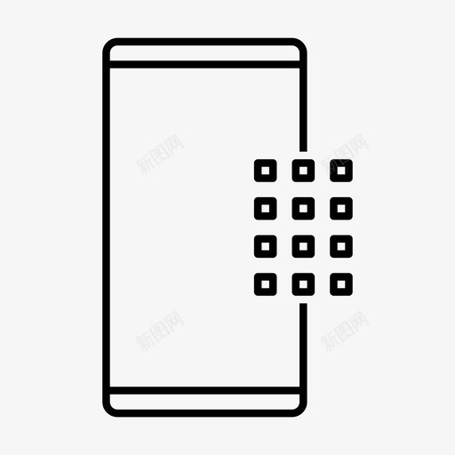 键盘拨号输入svg_新图网 https://ixintu.com 移动 键盘 拨号 输入 号码 电话 设备 功能 概述