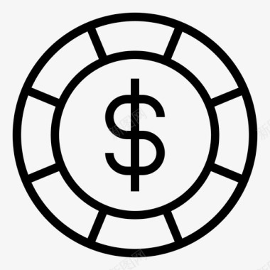 蓝筹股美元金融图标