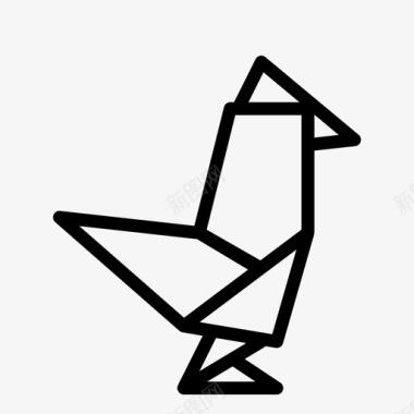 折纸鸟日本图标