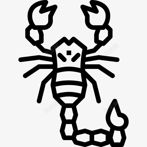 蝎子动物虫子svg_新图网 https://ixintu.com 昆虫 蝎子 动物 虫子 花园 轮廓 图标