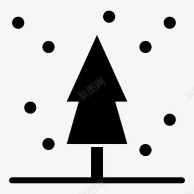 松树圣诞节假日图标
