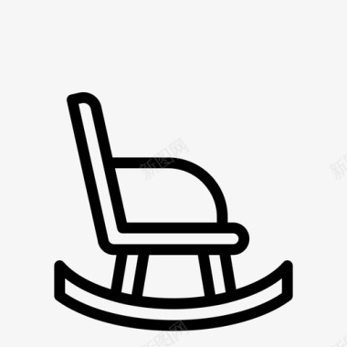 摇椅家具座位图标