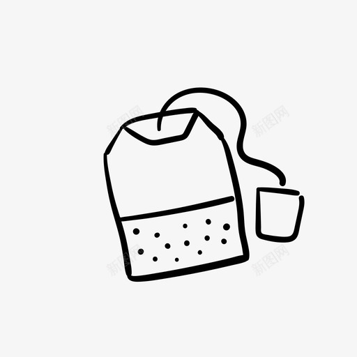 茶包一次性饮料svg_新图网 https://ixintu.com 茶包 一次性 饮料 涂鸦 咖啡