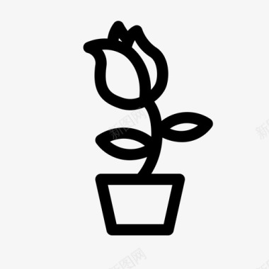 郁金香花卉园艺图标