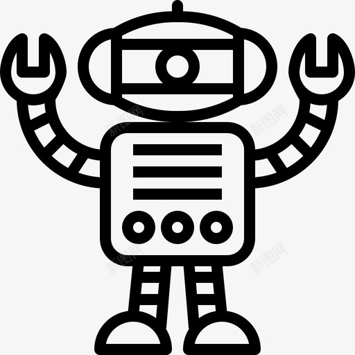 机器人人工智能机器人外形图标svg_新图网 https://ixintu.com 机器人 人工智能 外形 图标