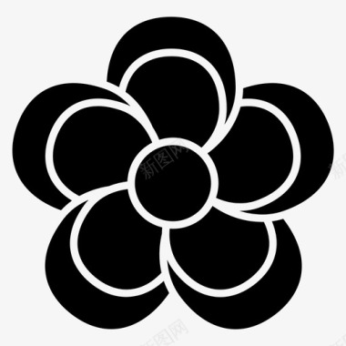 花卉花束装饰图标