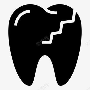 裂牙牙科牙医图标
