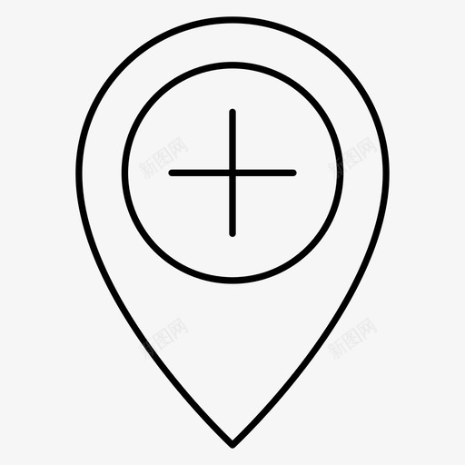 添加详细的位置地图pinsvg_新图网 https://ixintu.com 地图 添加 详细 细的 位置 指针 导航 航线