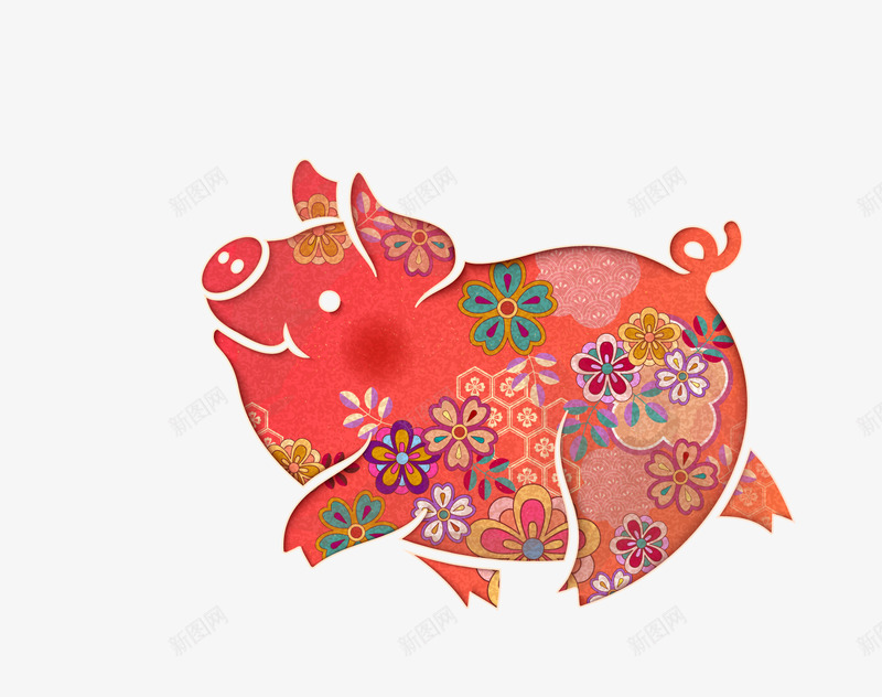 2019猪年新春节日png免抠素材_新图网 https://ixintu.com 猪年 新春 节日