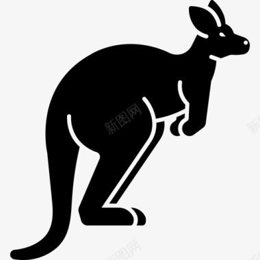 袋鼠澳大利亚跳跃图标