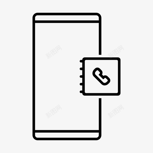通讯录手机号码svg_新图网 https://ixintu.com 通讯录 手机号码 电话 电话簿 手机功能 概述