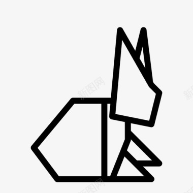 折纸日本折纸兔图标