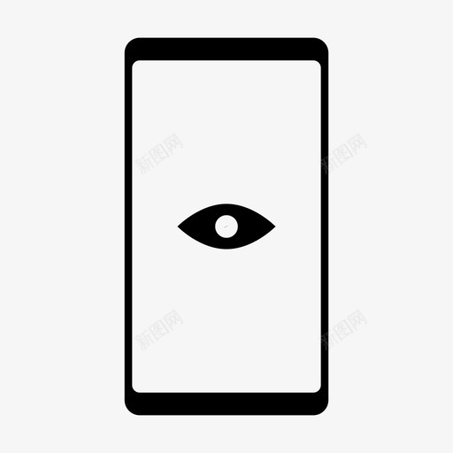 屏幕上的视图眼睛手机svg_新图网 https://ixintu.com 屏幕 幕上 视图 眼睛 手机 电话 查看 可见 移动 功能 图示