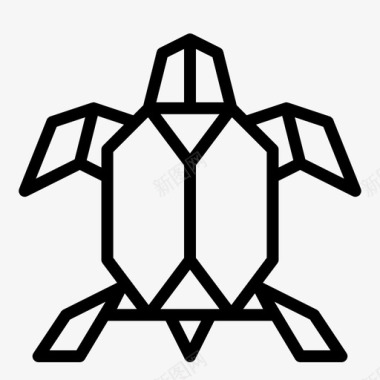 折纸日本折纸龟图标