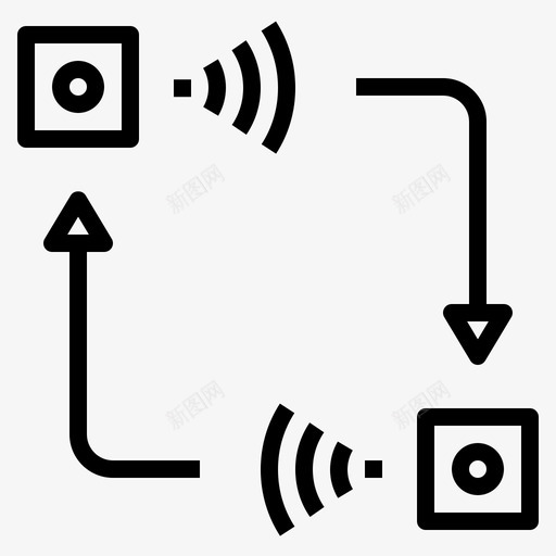 传输连接数据svg_新图网 https://ixintu.com 传输 连接 数据 传感器 感知 事物