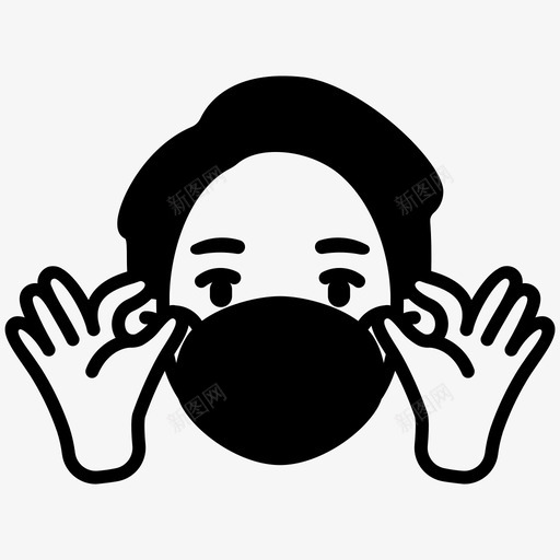摘下口罩冠状病毒冠状病毒19svg_新图网 https://ixintu.com 冠状 病毒 摘下 口罩 卫生 生人 固体