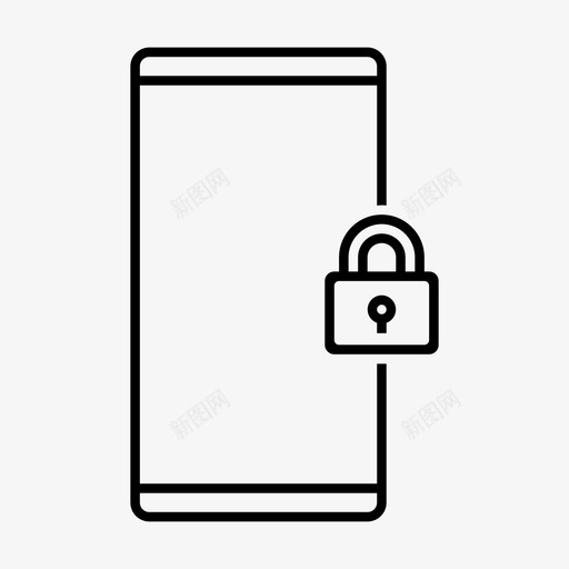 锁手机挂锁svg_新图网 https://ixintu.com 手机 挂锁 电话 保护 安全 移动 设备 功能 概述