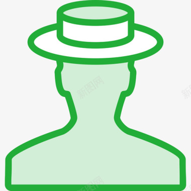 浅绿白帽子图标