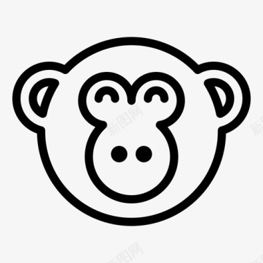 快乐表情符号猴子图标