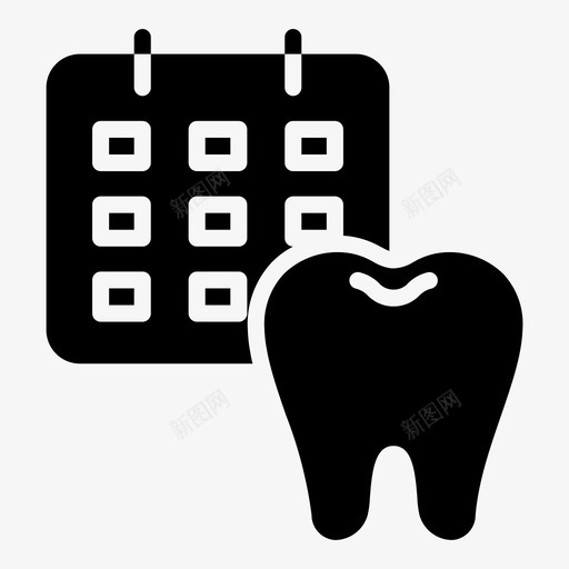牙医预约牙科时间表svg_新图网 https://ixintu.com 口腔 口腔预约 护理 时间表 检查 牙医 牙科 预约