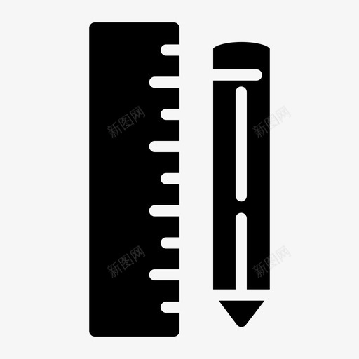 绘画铅笔尺子svg_新图网 https://ixintu.com 绘画 铅笔 尺子 学校 文具 科学教育