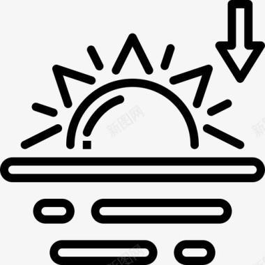 日落气候季节图标