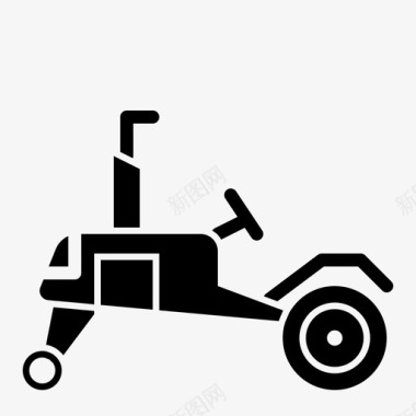 拖拉机农业谷仓图标
