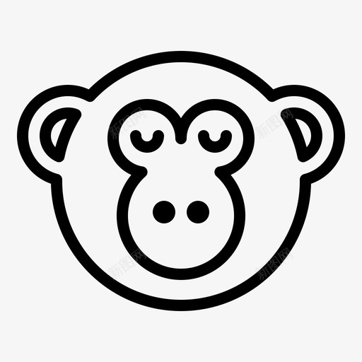 如释重负表情符号猴子svg_新图网 https://ixintu.com 符号 表情 如释重负 猴子 笑脸