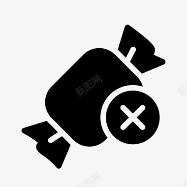 不吃糖牙科禁食图标