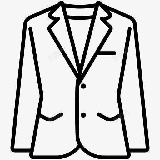 西装外套衣服svg_新图网 https://ixintu.com 衣服 行头 西装 外套 正式