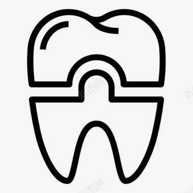 牙冠牙科牙医图标