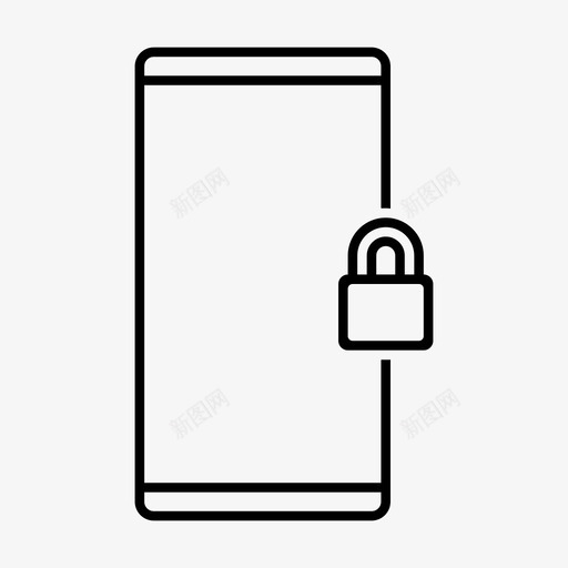 锁手机挂锁svg_新图网 https://ixintu.com 手机 挂锁 电话 安全 移动 设备 功能 概述