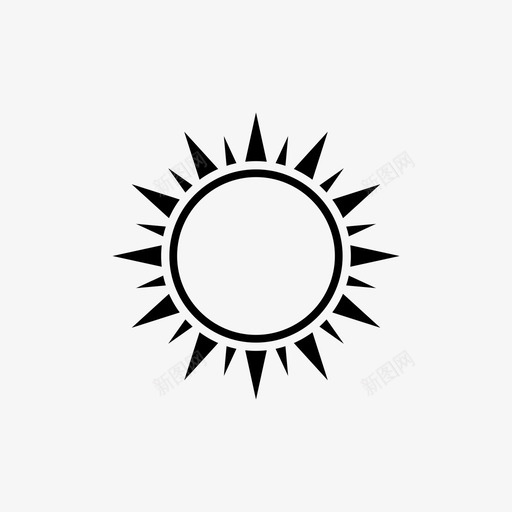 阳光图标简单svg_新图网 https://ixintu.com 阳光 图标 简单 符号 天气