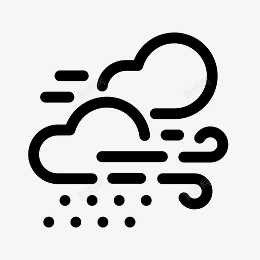 阵雨天气预报雨svg_新图网 https://ixintu.com 阵雨 天气预报 天气 雨风