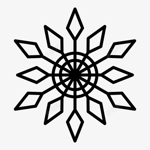 雪花冰冻冰svg_新图网 https://ixintu.com 雪花 冰冻 冻冰 冬天