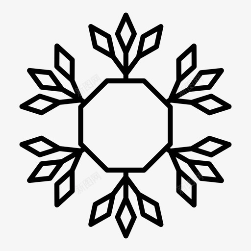 雪花冰冻冰svg_新图网 https://ixintu.com 雪花 冰冻 冻冰 冬天