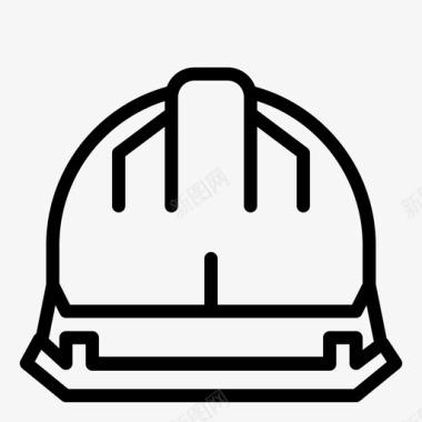 建筑头盔劳动安全图标