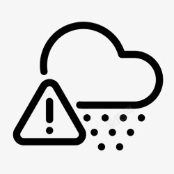 天气预警图标寒潮当心暴雨险情极端天气高清图片
