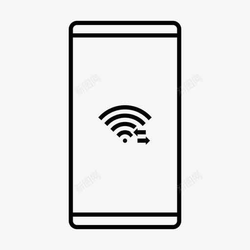 wifidirect连接手机svg_新图网 https://ixintu.com 手机 连接 屏幕 幕上 手机功能 大纲