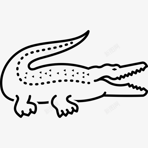 鳄鱼短吻鳄食肉动物svg_新图网 https://ixintu.com 鳄鱼 短吻 食肉 动物