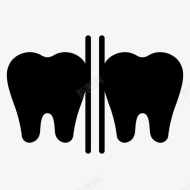 齿隙牙科牙医图标