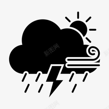 雷雨大风云天图标