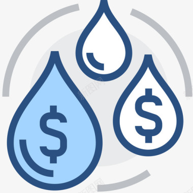 水资源钱币价值图标
