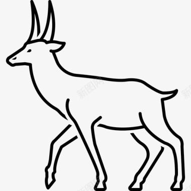 鹿食草动物有角图标