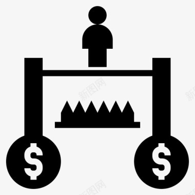 金融风险人钱图标